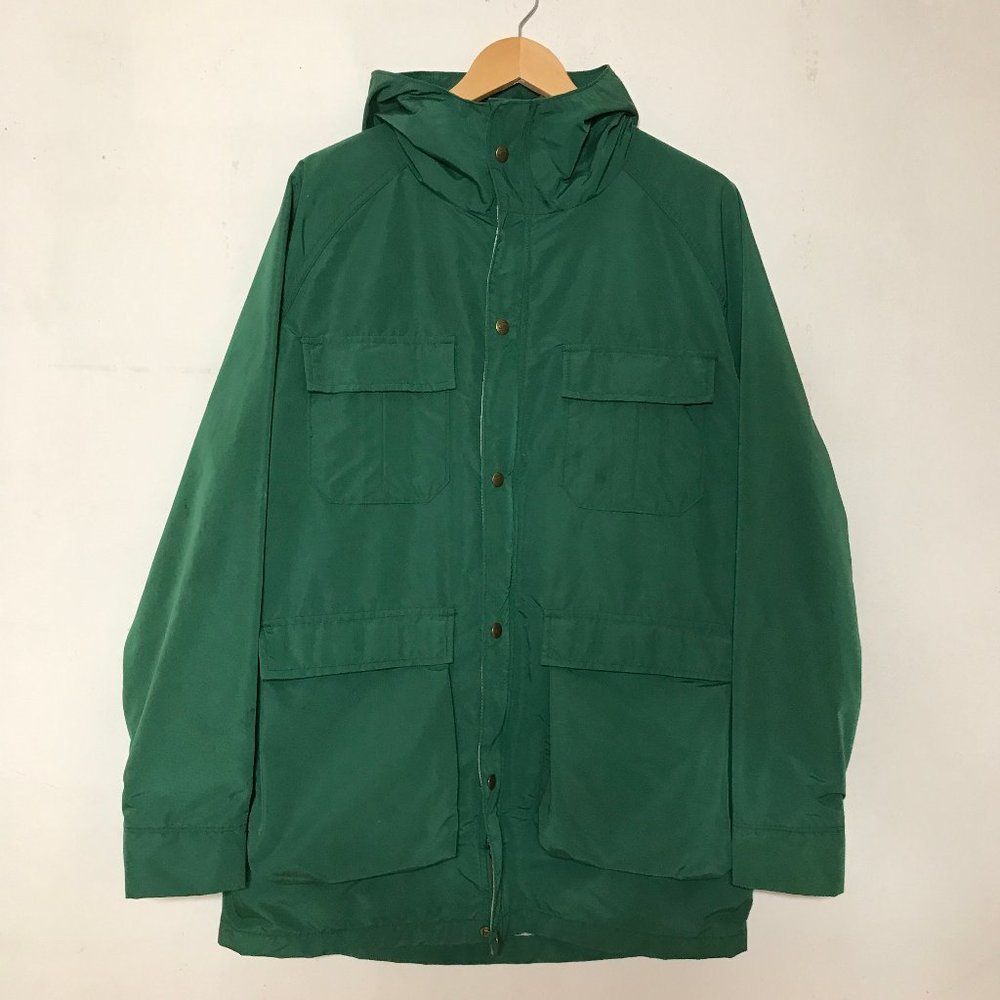 L.L. Bean Baxter State Parka Men Sz M Hooded Zip & Snap Front Nylon Jacket